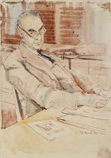 Portrait of Sir Karl Theodore Parker, CBE, 1952. Artist: Hubert Andrew Freeth