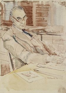 Portrait of Sir Karl Theodore Parker, CBE, 1952. Artist: Hubert Andrew Freeth