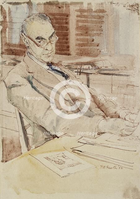 Portrait of Sir Karl Theodore Parker, CBE, 1952. Artist: Hubert Andrew Freeth.