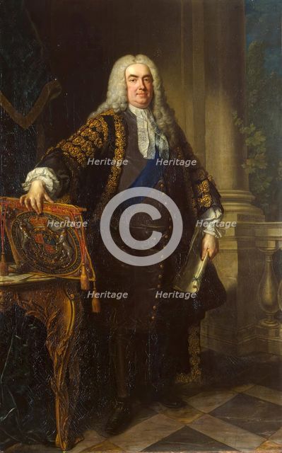 Portrait of Sir Robert Walpole, 1740. Creator: Jean Baptiste van Loo.