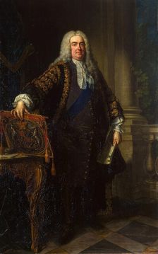 Portrait of Sir Robert Walpole, 1st Earl of Orford (1676-1745), 1740. Creator: Van Loo, Jean Baptiste (1684-1745)