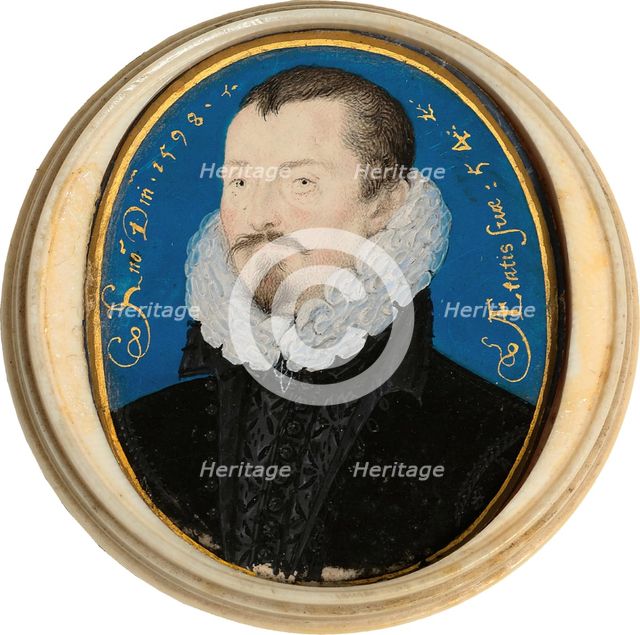 Portrait of Sir Thomas Bodley (1545-1613), 1598. Artist: Hilliard, Nicholas (c. 1547-1619)