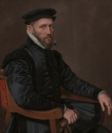 Portrait of Sir Thomas Gresham, pendant to portrait of Anne Fernely, 1563. Creator: Antonis Mor