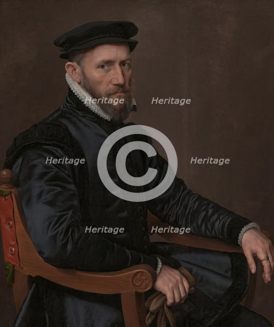 Portrait of Sir Thomas Gresham, pendant to portrait of Anne Fernely, 1563. Creator: Antonis Mor.