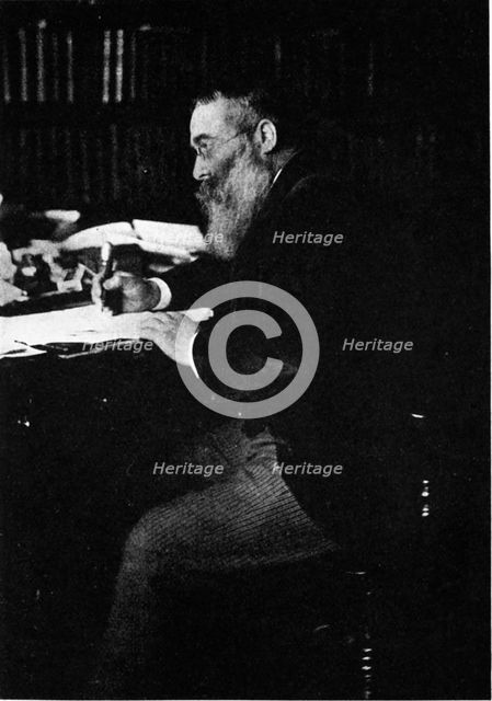 Portrait of Sir Walter Besant, founder of the Society of Authors, c1900.  Creator: Russell & Sons.