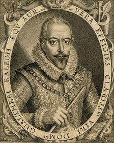 Portrait of Sir Walter Raleigh, 1596. Creator: Anonymous