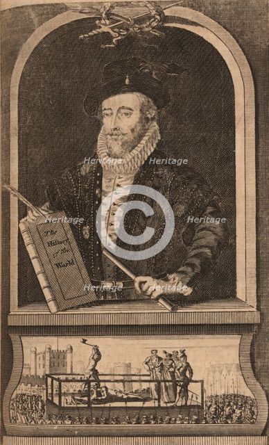Portrait of Sir Walter Raleigh, 1750s-1760s. Creator: Cole, B. (active 1720-1754).