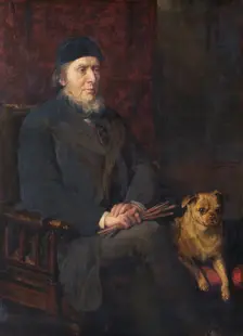 Portrait of Sir William Boxall, R.A., c1870s. Creator: Anna Lea Merritt