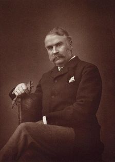 Portrait of Sir William Schwenck Gilbert (1836-1911). Creator: Barraud, Herbert Rose (1845-1896)