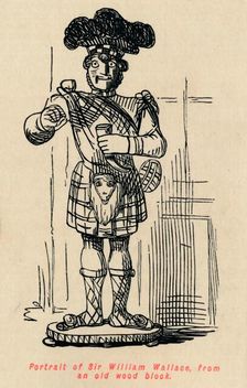 Portrait of Sir William Wallace, from an old wood block c1860, (c1860). Artist: John Leech