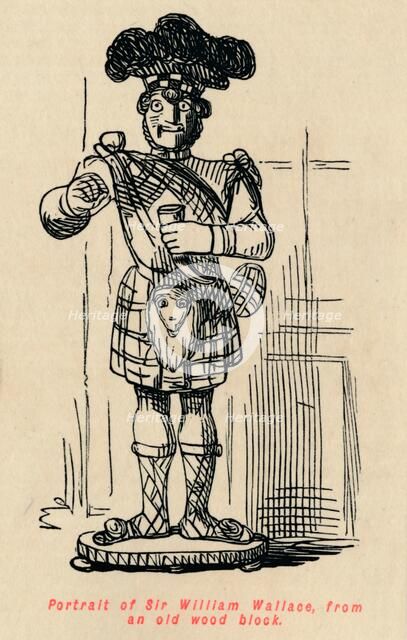 'Portrait of Sir William Wallace, from an old wood block', c1860, (c1860). Artist: John Leech.