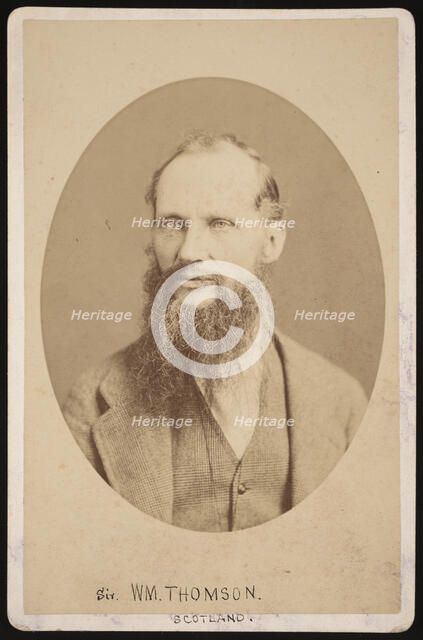 Portrait of Sir William Thomson, 1st Baron Kelvin (1824-1907), 1876. Creator: Centennial Photographic Company.