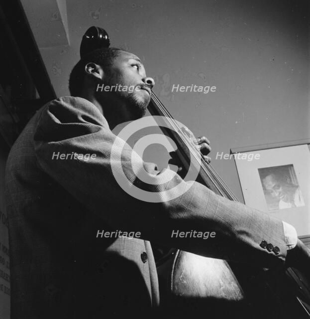 Portrait of Slam Stewart, William P. Gottlieb's office, New York, N.Y., 1946. Creator: William Paul Gottlieb.