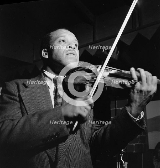 Portrait of Stuff Smith, Kelly's Stable, New York, N.Y., ca. Sept. 1946. Creator: William Paul Gottlieb.