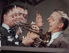 Portrait of Stan Kenton and Buddy Childers, Richmond, Va., 1947 or 1948. Creator: William Paul Gottlieb