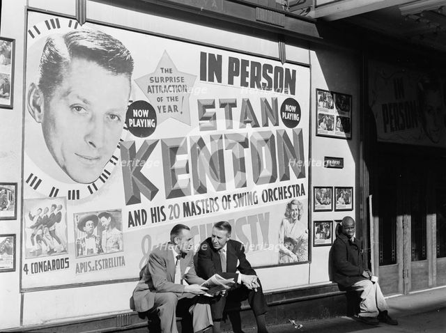 Portrait of Stan Kenton and Bob Gioga, 1947 or 1948. Creator: William Paul Gottlieb.