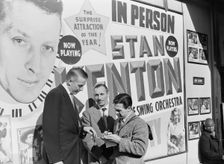 Portrait of Stan Kenton and Bob Gioga, 1947 or 1948. Creator: William Paul Gottlieb