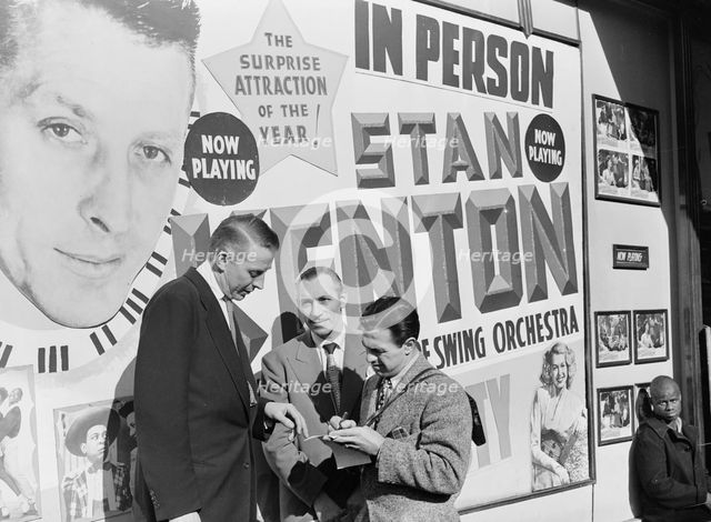Portrait of Stan Kenton and Bob Gioga, 1947 or 1948. Creator: William Paul Gottlieb.