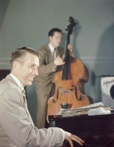Portrait of Stan Kenton and Eddie Safranski, 1947 or 1948. Creator: William Paul Gottlieb