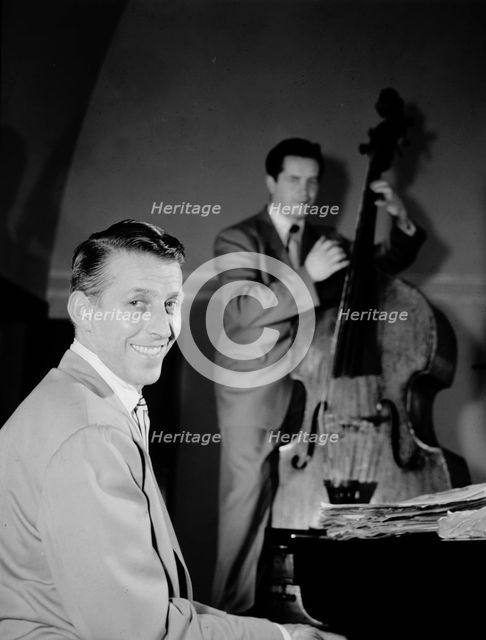 Portrait of Stan Kenton and Eddie Safranski, 1947 or 1948. Creator: William Paul Gottlieb.