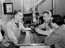 Portrait of Stan Kenton and Pete Rugolo, WORK, 1947 or 1948. Creator: William Paul Gottlieb