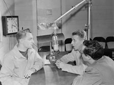 Portrait of Stan Kenton and Pete Rugolo, WORK, 1947 or 1948. Creator: William Paul Gottlieb