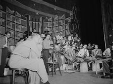 Portrait of Stan Kenton, Eddie Safranski, Shelly Manne, Chico Alvarez...Richmond, Va.(?), 1947 or 48 Creator: William Paul Gottlieb
