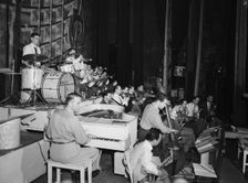 Portrait of Stan Kenton, Laurindo Almeida, Eddie Safranski, Bob Cooper...Richmond, Va.(?),1947 or 48 Creator: William Paul Gottlieb