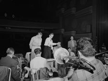 Portrait of Stan Kenton, Pete Rugolo, and Bob Graettinger, Richmond, Va.(?), 1947 or 1948. Creator: William Paul Gottlieb
