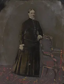 Portrait of standing woman, 1860s-1880s. Creator: Unknown