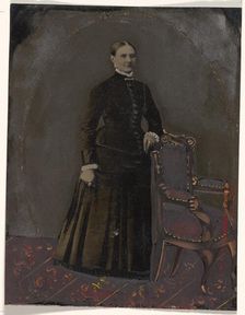 Portrait of standing woman, 1860s-1880s. Creator: Unknown