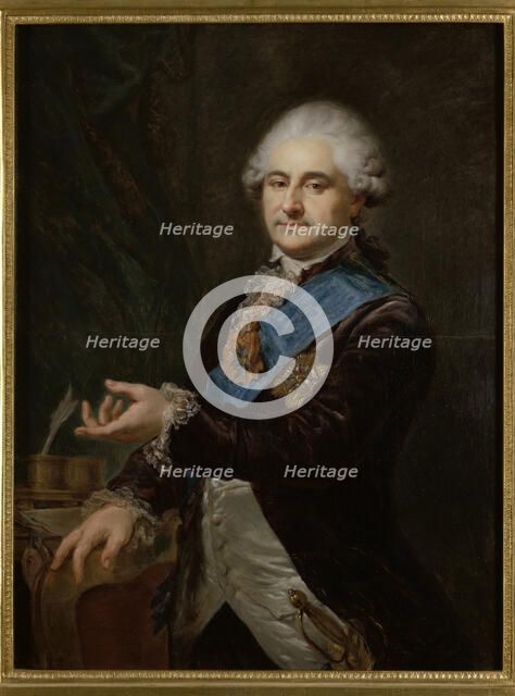 Portrait of Stanislaus Augustus Poniatowski (1732-1798), c1791. Creator: Johann Baptist Lampi I.