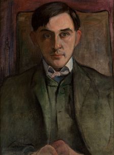 Portrait of Stanislaw Ignacy Witkiewicz, between 1906-1916. Creator: Wladyslaw Slewinski