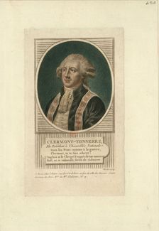 Portrait of Stanislas Marie Adélaïde, Comte de Clermont-Tonnerre (1757-1792), c. 1789. Creator: Vérité, Jean-Baptiste (1756-1837)
