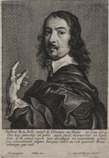Portrait of Stefano della Bella. Creator: Wenceslaus Hollar (Bohemian, 1607-1677)