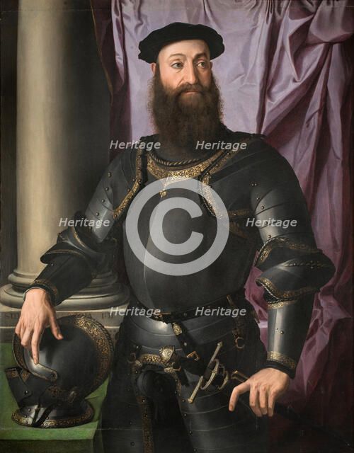 Portrait of Stefano IV Colonna di Palestrina, 1546. Creator: Bronzino; Agnolo (1503-1572).