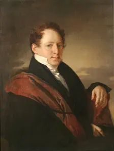 Portrait of Stepan Dmitriyevich Nechayev (1792-1860), 1830. Artist: Tropinin, Vasili Andreyevich (1776-1857)