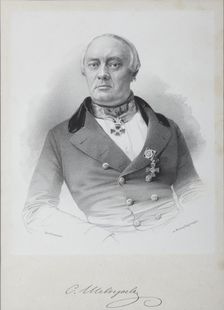 Portrait of Stepan Petrovich Shevyryov (1806-1864), Mid of the 19th cen.