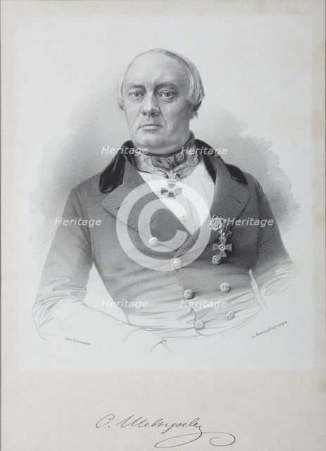 Portrait of Stepan Petrovich Shevyryov (1806-1864), Mid of the 19th cen..