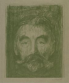 Portrait of Stéphane Mallarmé (1842-1898), 1897. Creator: Munch; Edvard (1863-1944)