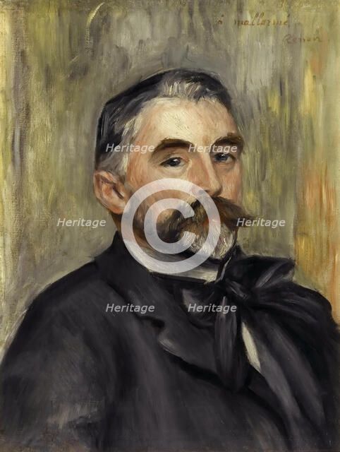 Portrait of Stéphane Mallarmé (1842-1898). Artist: Renoir, Pierre Auguste (1841-1919)