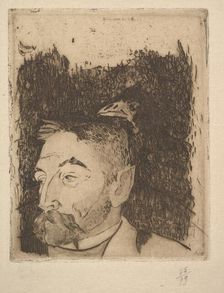 Portrait of Stéphane Mallarmé, 1891. Creator: Paul Gauguin