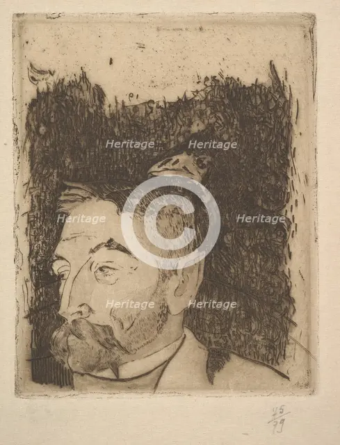 Portrait of Stéphane Mallarmé, 1891. Creator: Paul Gauguin.