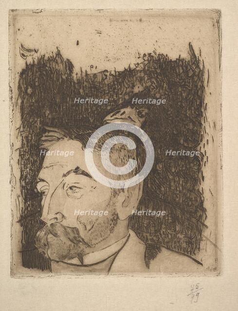 Portrait of Stéphane Mallarmé, 1891. Creator: Paul Gauguin.