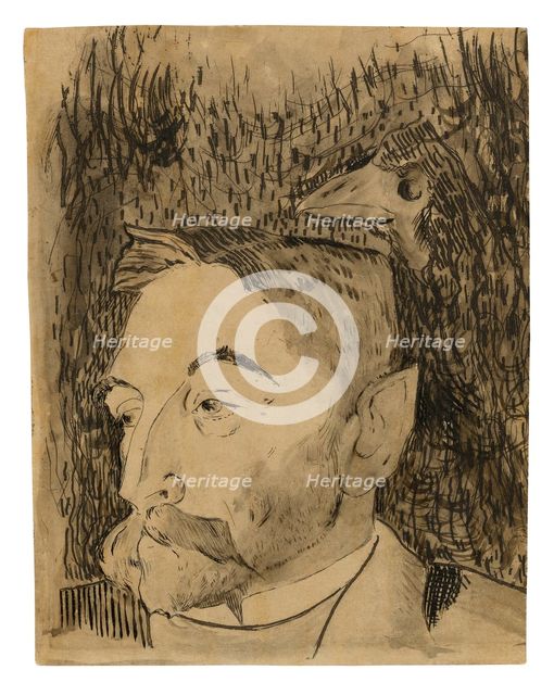 Portrait of Stéphane Mallarmé, 1891. Creator: Paul Gauguin.