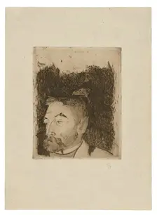 Portrait of Stéphane Mallarmé, 1891, printed 1919. Creator: Paul Gauguin