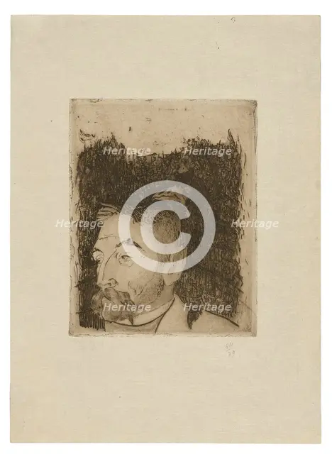 Portrait of Stéphane Mallarmé, 1891, printed 1919. Creator: Paul Gauguin.