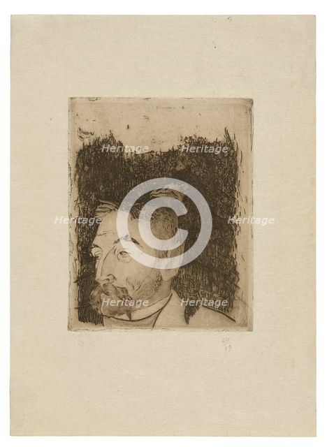 Portrait of Stéphane Mallarmé, 1891, printed 1919. Creator: Paul Gauguin.