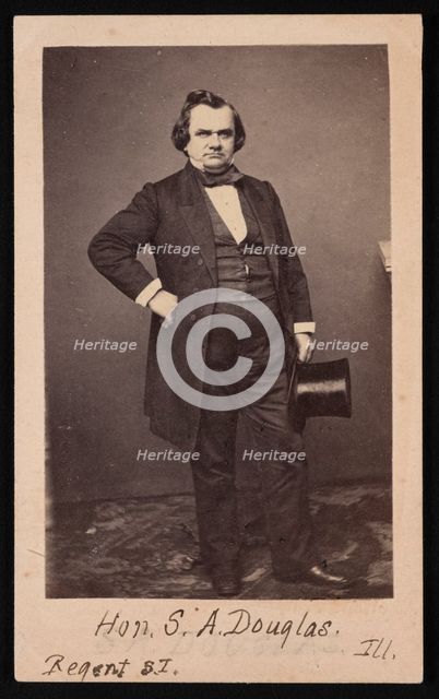 Portrait of Stephen Arnold Douglas (1813-1861), Before 1861. Creator: Mathew Brady.
