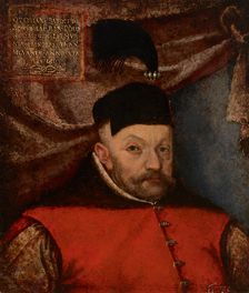 Portrait of Stephen Báthory (1533-1586), King of Poland, 16th century. Creator: Martin Kober